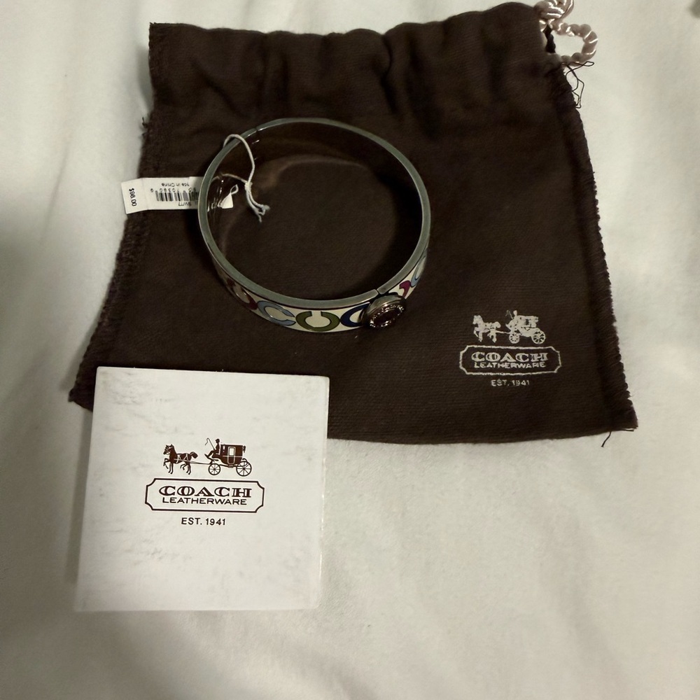 Coach NWT Colorful Monogram Bangle Bracelet! Full Inclusion! 😍 - Picture 2 of 8